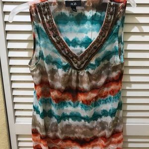 Lovely V neck sleeveless Blouse